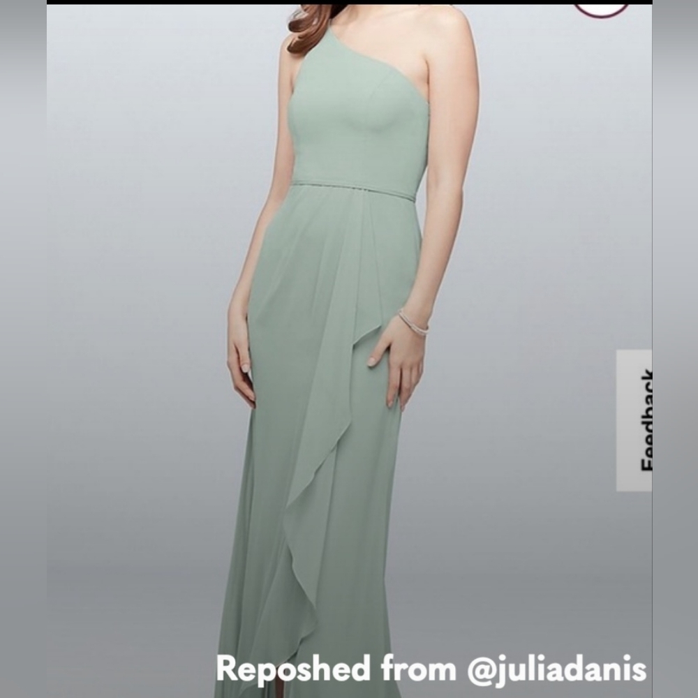 David’s Bridal Dusty Sage Bridesmaid Dress